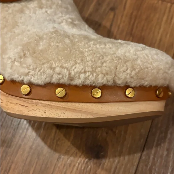 Veronica Beard Shearling and Leather Mules - Picture 8 of 10